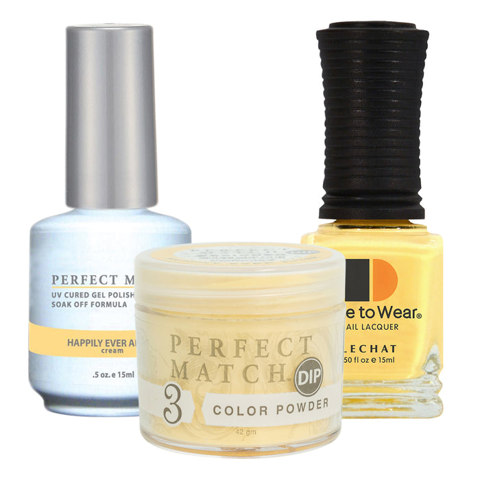 Perfect Match 3in1 Dipping Powder + Gel Polish + Nail Lacquer, PMDP053, Happily Ever After KK1024