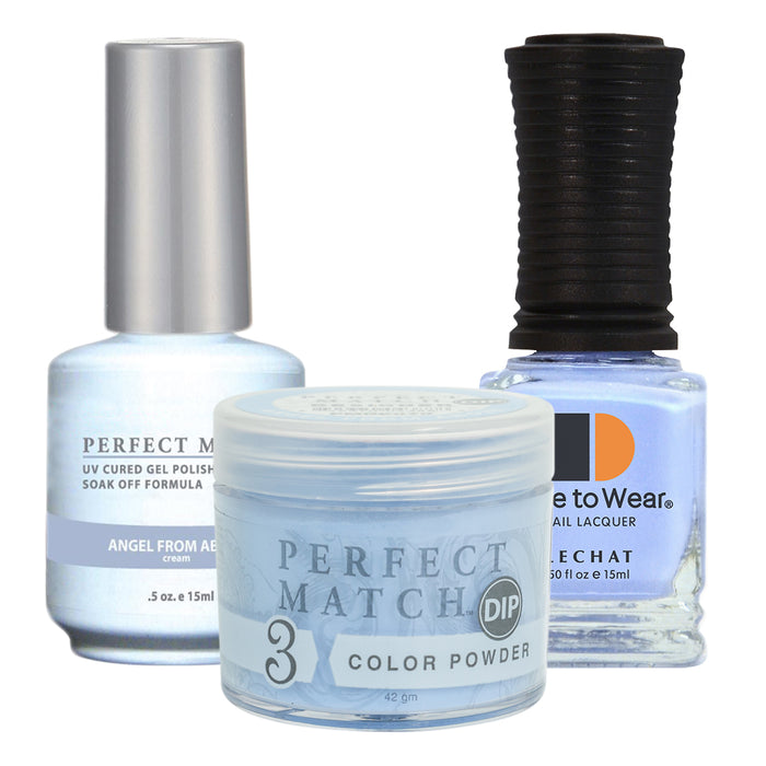 Perfect Match 3in1 Dipping Powder + Gel Polish + Nail Lacquer, PMDP070, Angel From Above KK1024