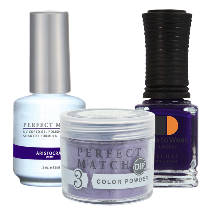 Perfect Match 3in1 Dipping Powder + Gel Polish + Nail Lacquer, PMDP077, Aristocrat KK1024
