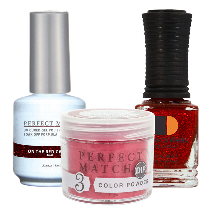 Perfect Match 3in1 Dipping Powder + Gel Polish + Nail Lacquer, PMDP079, On The Red Carpet KK1024