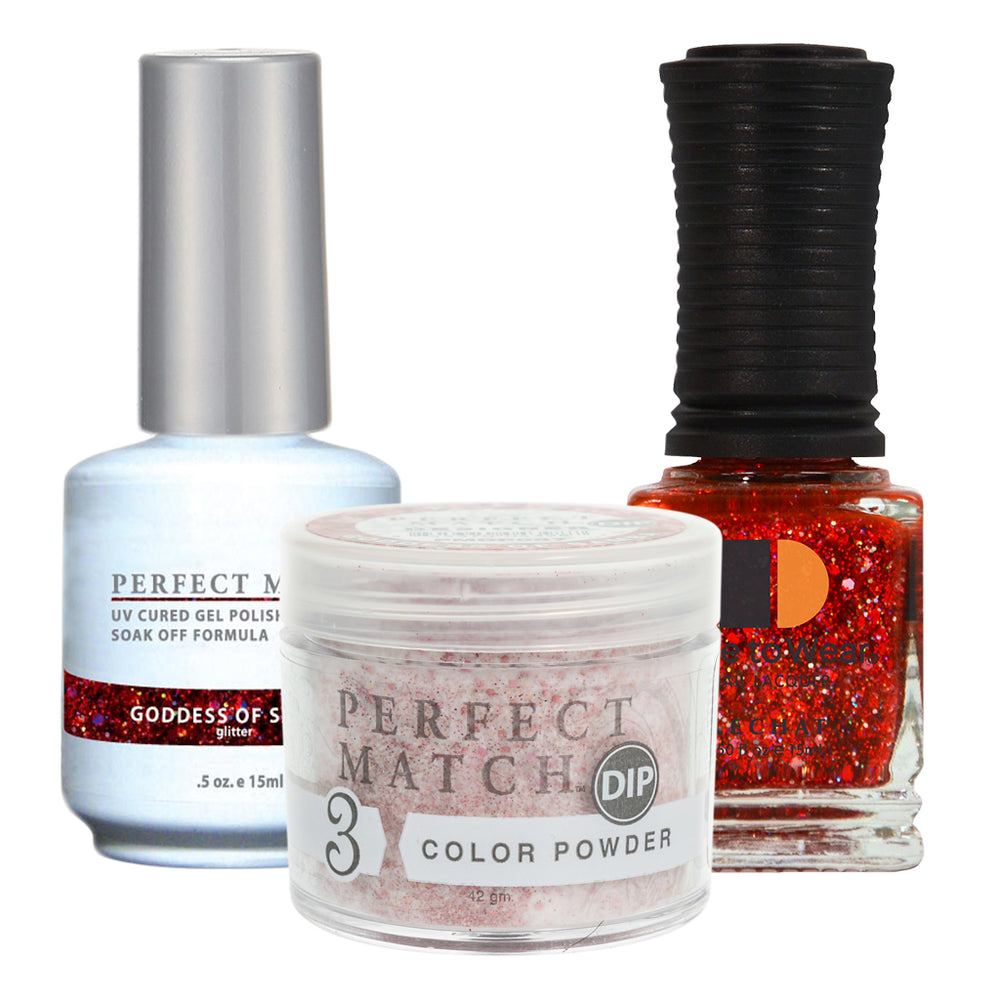Perfect Match 3in1 Dipping Powder + Gel Polish + Nail Lacquer, PMDP087, Goddess Of Samba KK1024