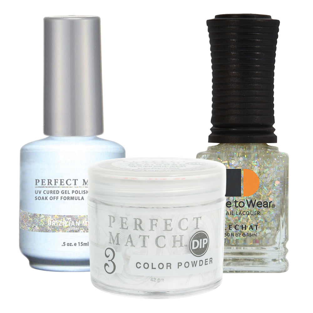 Perfect Match 3in1 Dipping Powder + Gel Polish + Nail Lacquer, PMDP088, Brazilian Muse KK1024