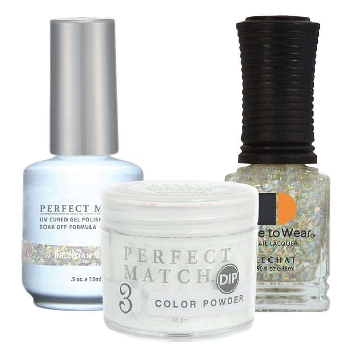 Perfect Match 3in1 Dipping Powder + Gel Polish + Nail Lacquer, PMDP088, Brazilian Muse KK1024
