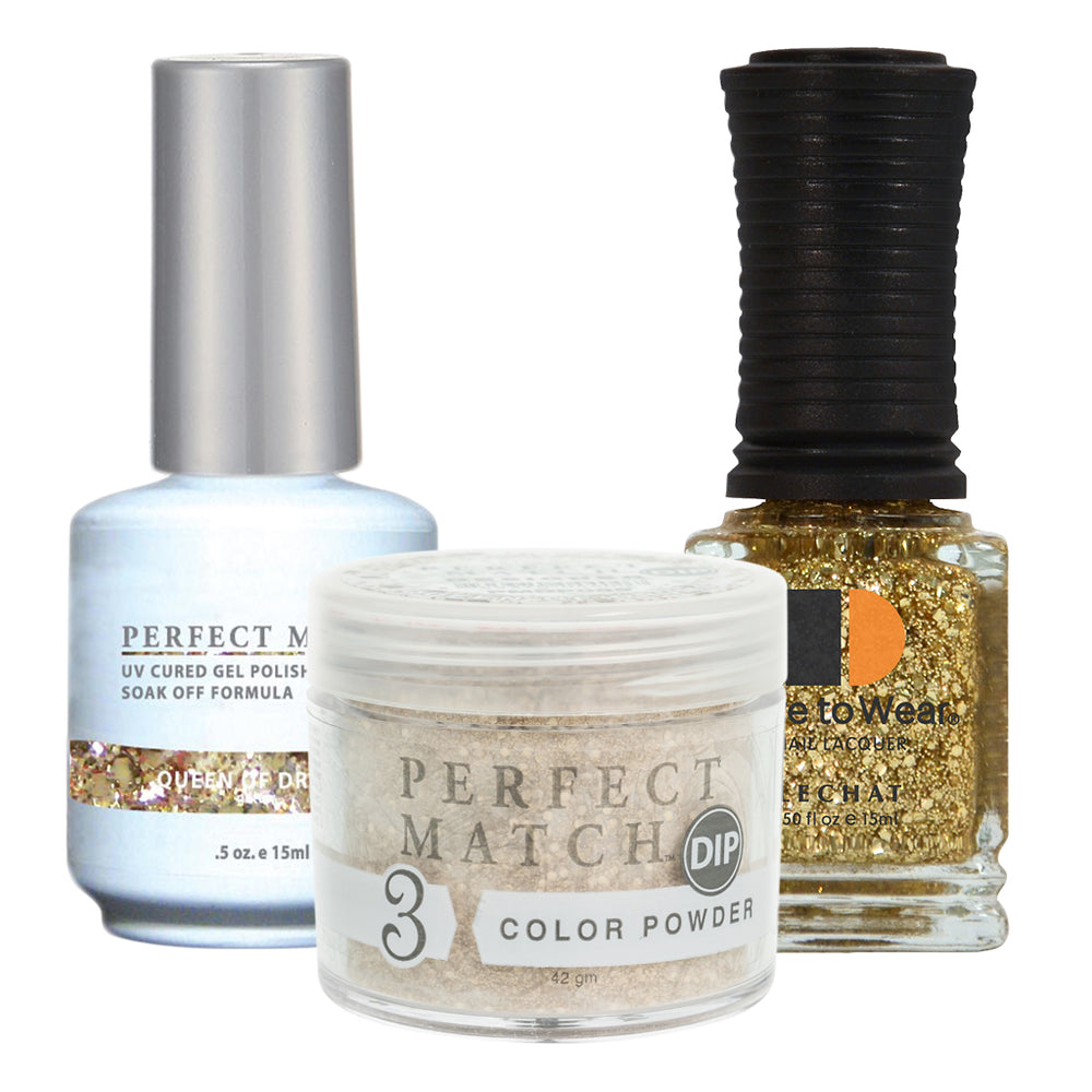 Perfect Match 3in1 Dipping Powder + Gel Polish + Nail Lacquer, PMDP089, Queen Of Drums KK1024