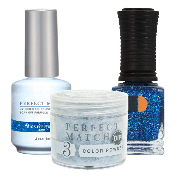 Perfect Match 3in1 Dipping Powder + Gel Polish + Nail Lacquer, PMDP090, Trios Electricos KK1024