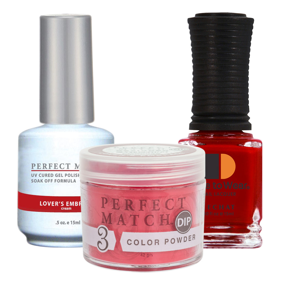 Perfect Match 3in1 Dipping Powder + Gel Polish + Nail Lacquer, PMDP092, Lover's Embrace KK1024