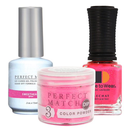 Perfect Match 3in1 Dipping Powder + Gel Polish + Nail Lacquer, PMDP096, Sweetheart KK1024