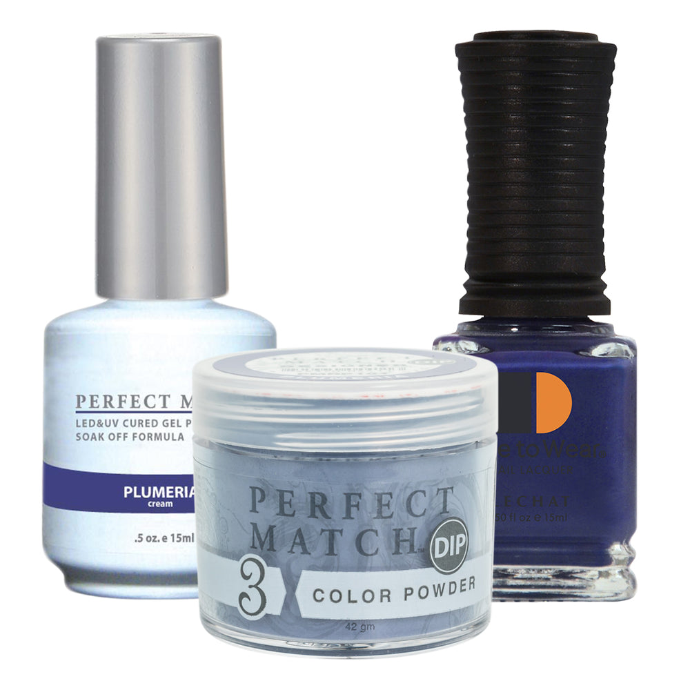 Perfect Match 3in1 Dipping Powder + Gel Polish + Nail Lacquer, PMDP101, Plumeria KK1024