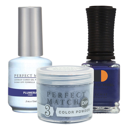 Perfect Match 3in1 Dipping Powder + Gel Polish + Nail Lacquer, PMDP101, Plumeria KK1024