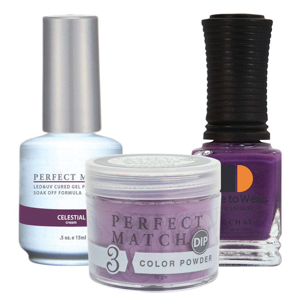 Perfect Match 3in1 Dipping Powder + Gel Polish + Nail Lacquer, PMDP104, Celestial KK1024