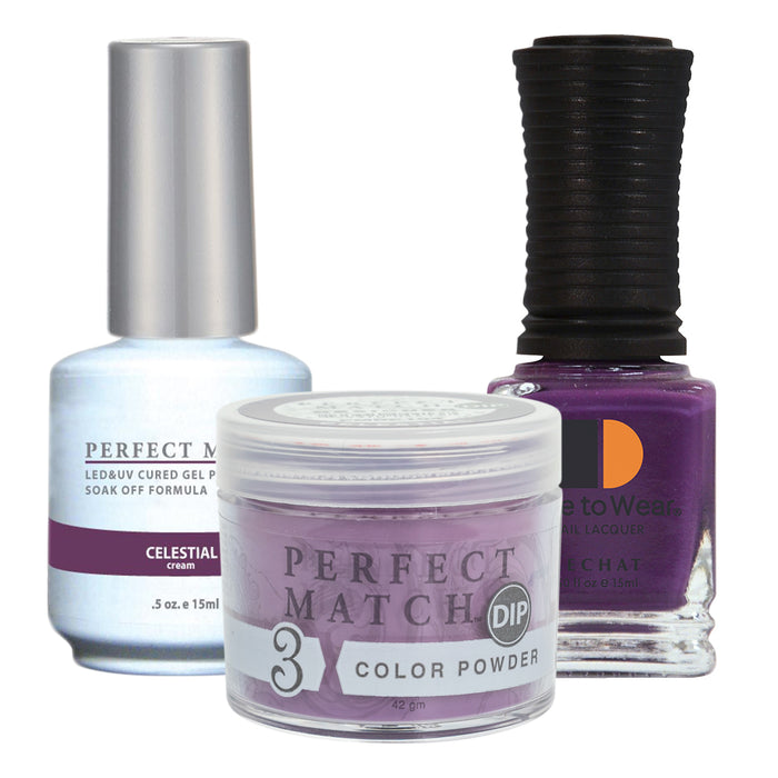 Perfect Match 3in1 Dipping Powder + Gel Polish + Nail Lacquer, PMDP104, Celestial KK1024