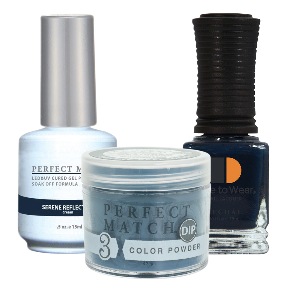 Perfect Match 3in1 Dipping Powder + Gel Polish + Nail Lacquer, PMDP105, Serene Reflection KK1024