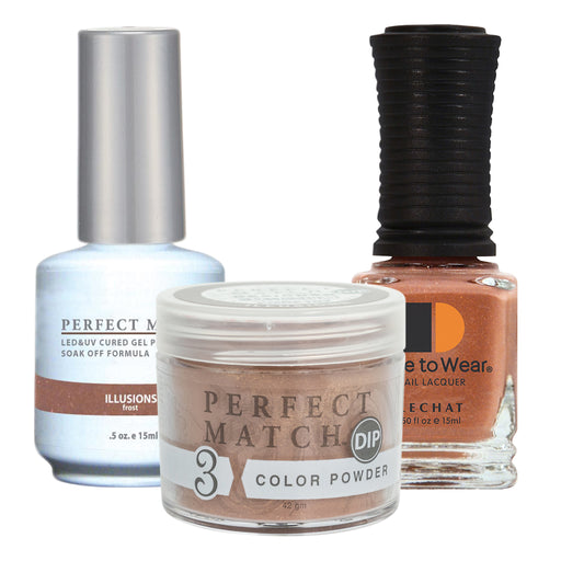 Perfect Match 3in1 Dipping Powder + Gel Polish + Nail Lacquer, PMDP107, Iliusions KK1024