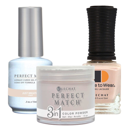 Perfect Match 3in1 Dipping Powder + Gel Polish + Nail Lacquer, PMDP111, Just Breathe OK1203VD