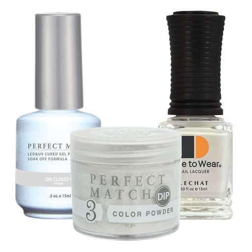 Perfect Match 3in1 Dipping Powder + Gel Polish + Nail Lacquer, PMDP112, On Cloud KK1024