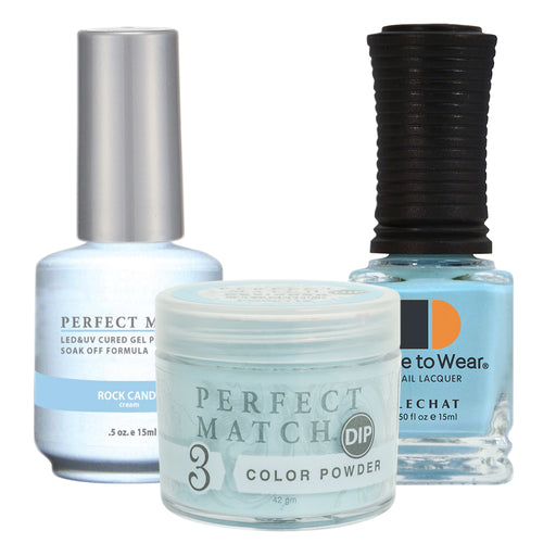 Perfect Match 3in1 Dipping Powder + Gel Polish + Nail Lacquer, PMDP115, Rock Candy KK1024
