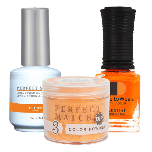 Perfect Match 3in1 Dipping Powder + Gel Polish + Nail Lacquer, PMDP117, Lollipop KK1024