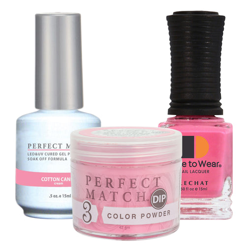 Perfect Match 3in1 Dipping Powder + Gel Polish + Nail Lacquer, PMDP119, Cotton Candy KK1024
