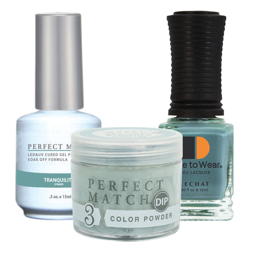 Perfect Match 3in1 Dipping Powder + Gel Polish + Nail Lacquer, PMDP128, Tranquility KK1024