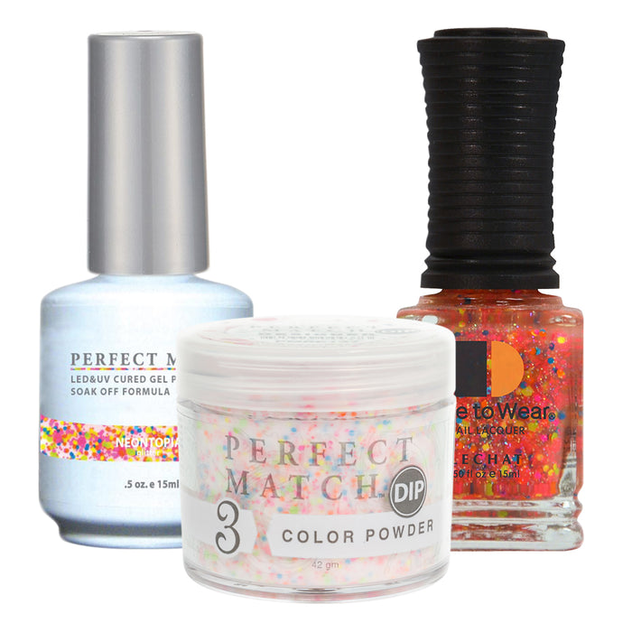 Perfect Match 3in1 Dipping Powder + Gel Polish + Nail Lacquer, PMDP137, Neontopia KK1024