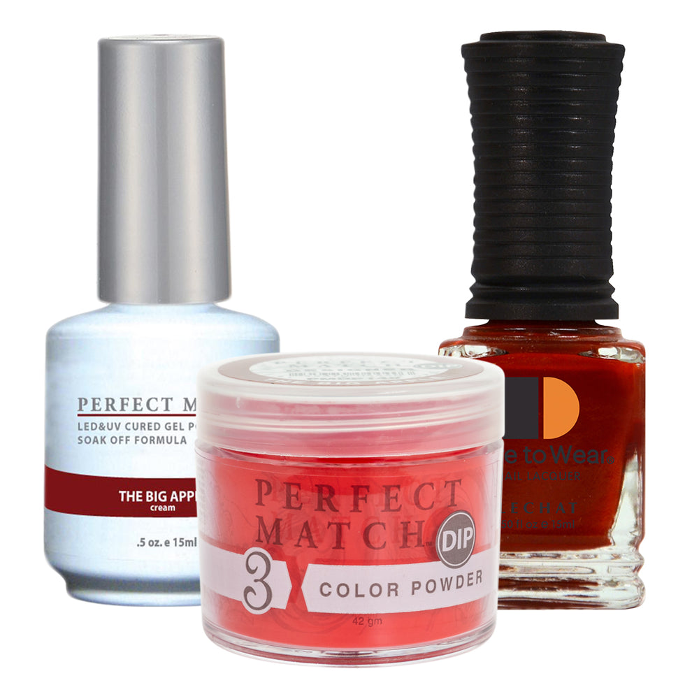 Perfect Match 3in1 Dipping Powder + Gel Polish + Nail Lacquer, PMDP140, The Big Apple KK1024