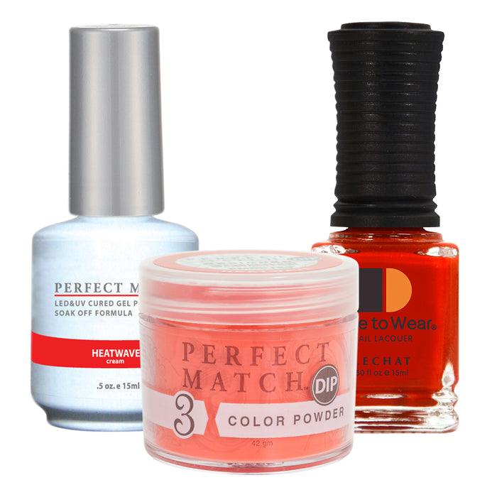 Perfect Match 3in1 Dipping Powder + Gel Polish + Nail Lacquer, PMDP153, Heatwave KK1024