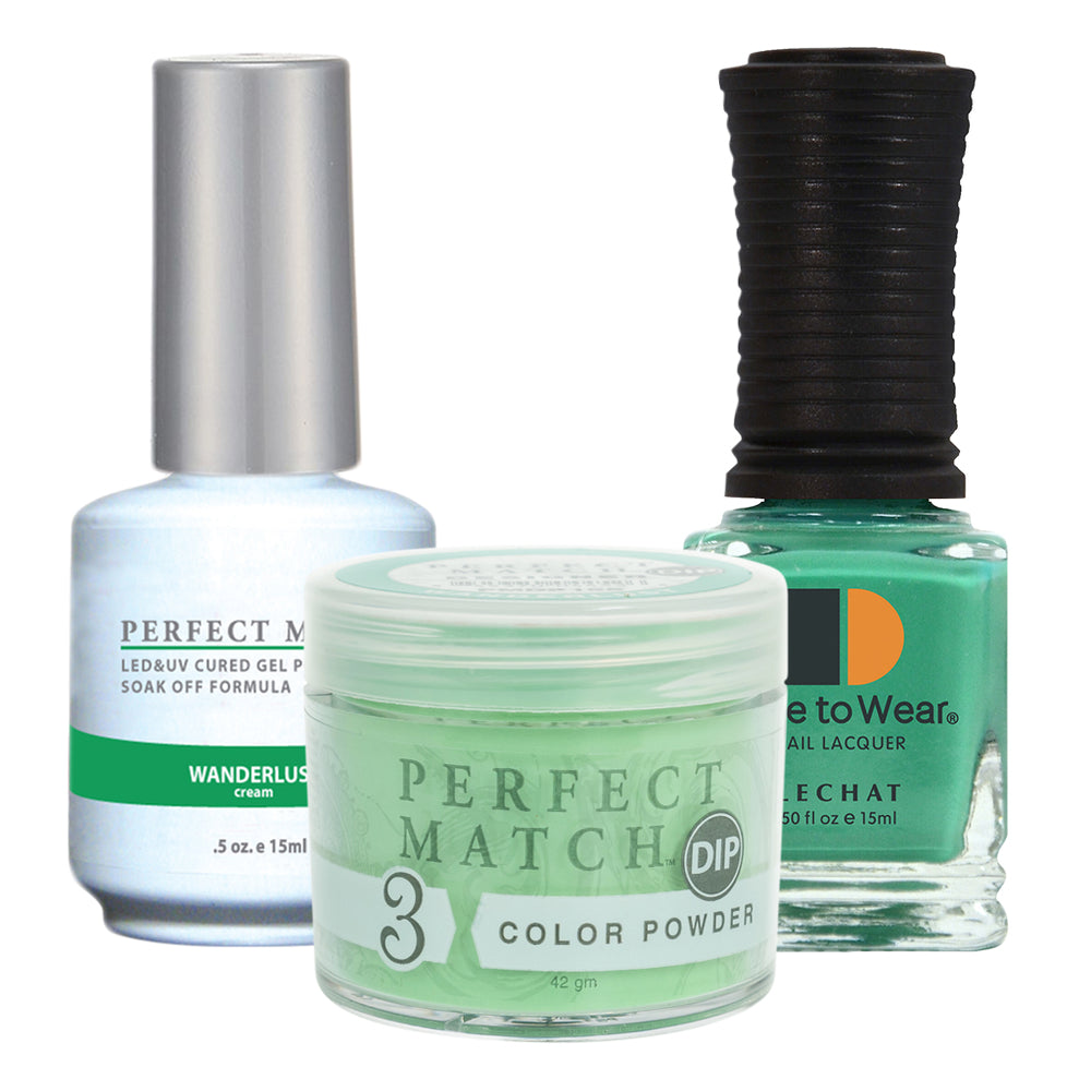 Perfect Match 3in1 Dipping Powder + Gel Polish + Nail Lacquer, PMDP155, Wanderlust KK1024