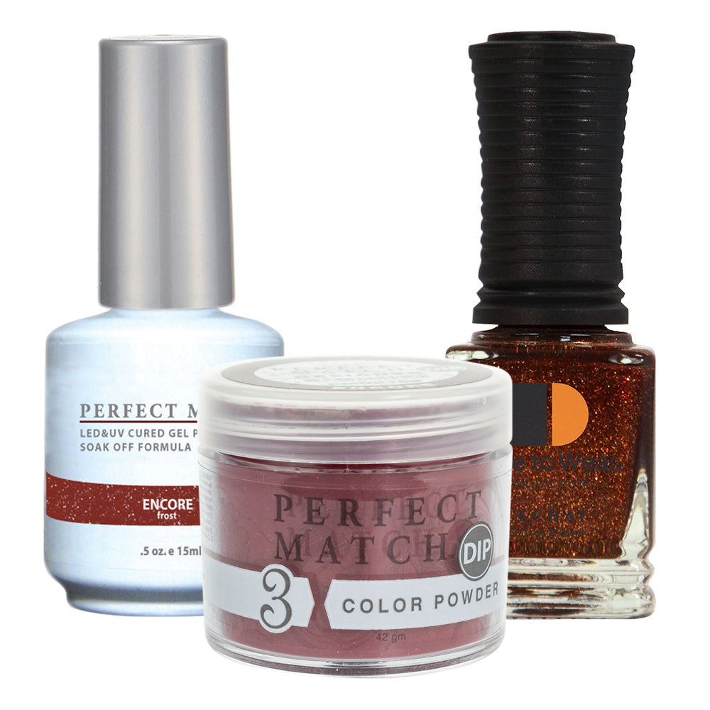 Perfect Match 3in1 Dipping Powder + Gel Polish + Nail Lacquer, PMDP162, Encore KK1024