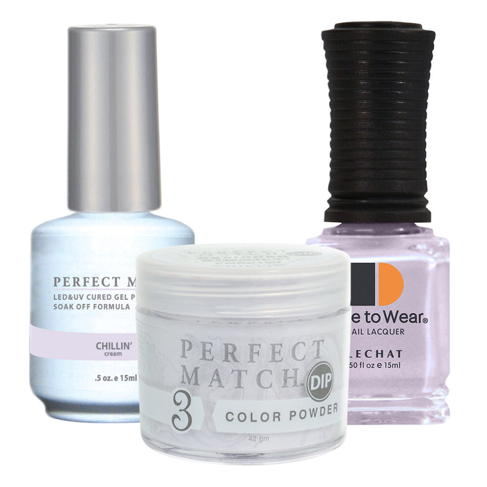 Perfect Match 3in1 Dipping Powder + Gel Polish + Nail Lacquer, PMDP164, Chillin' KK1024