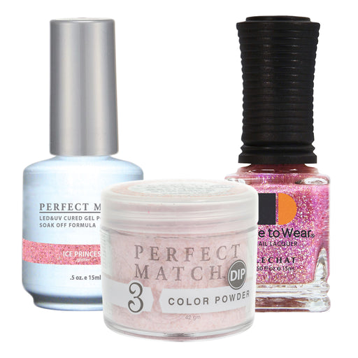 Perfect Match 3in1 Dipping Powder + Gel Polish + Nail Lacquer, PMDP167, Ice Princess KK1024