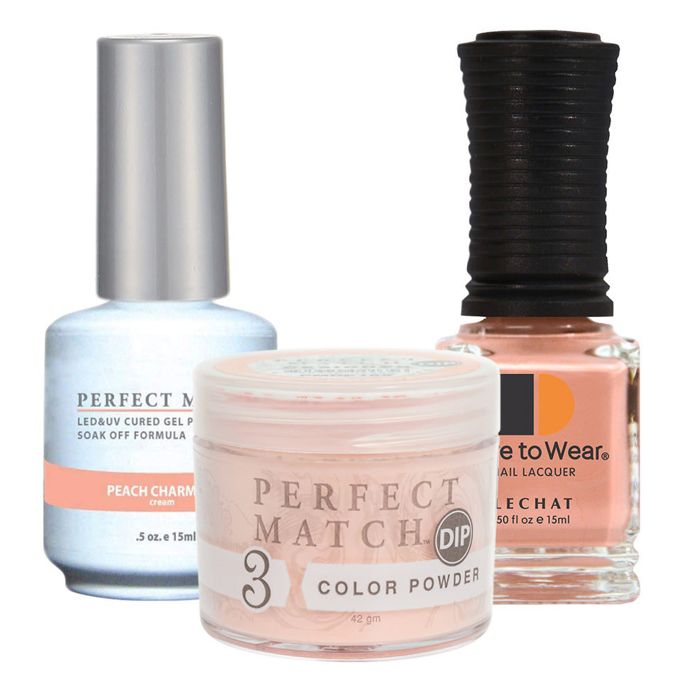 Perfect Match 3in1 Dipping Powder + Gel Polish + Nail Lacquer, PMDP169, Peach Charming KK1024