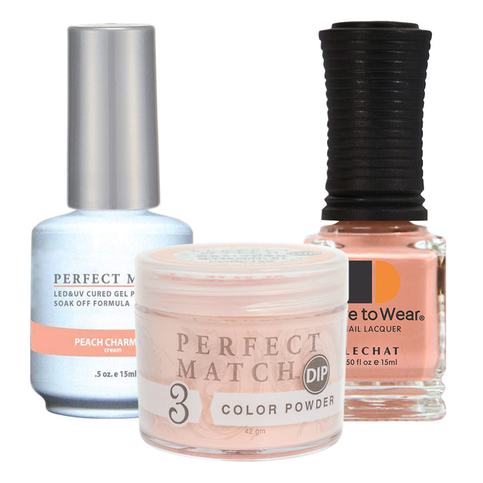 Perfect Match 3in1 Dipping Powder + Gel Polish + Nail Lacquer, PMDP169, Peach Charming KK1024