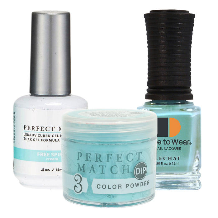 Perfect Match 3in1 Dipping Powder + Gel Polish + Nail Lacquer, PMDP172, Free Spirit KK1024