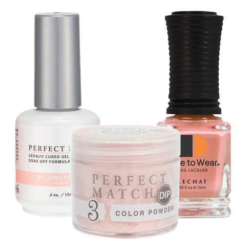 Perfect Match 3in1 Dipping Powder + Gel Polish + Nail Lacquer, PMDP173, Picking Petails KK1024
