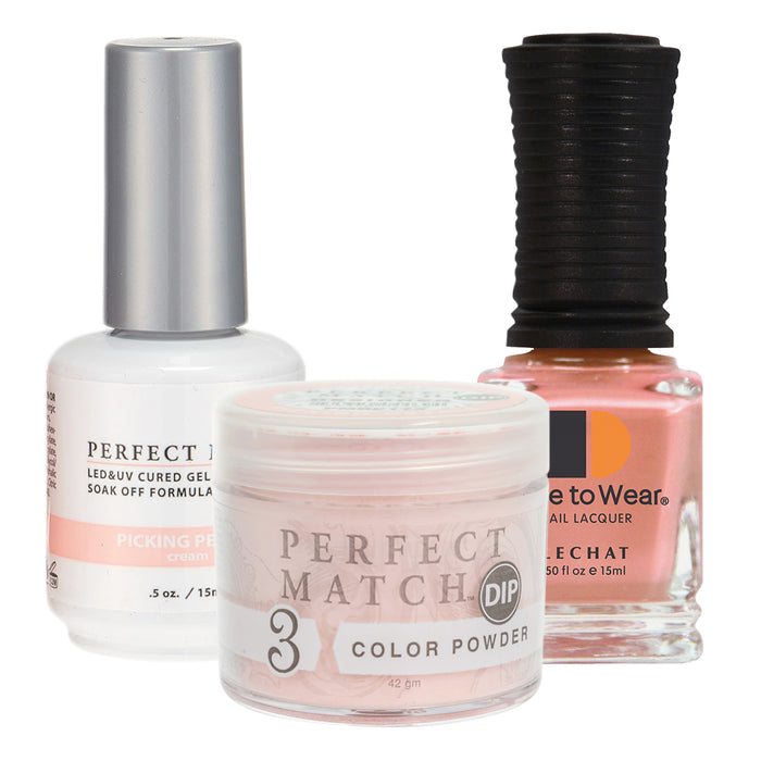 Perfect Match 3in1 Dipping Powder + Gel Polish + Nail Lacquer, PMDP173, Picking Petails KK1024