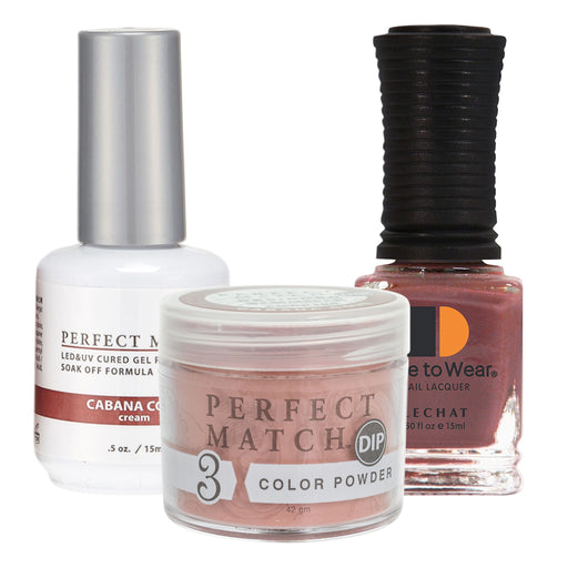 Perfect Match 3in1 Dipping Powder + Gel Polish + Nail Lacquer, PMDP180, Cabana Cove KK1024