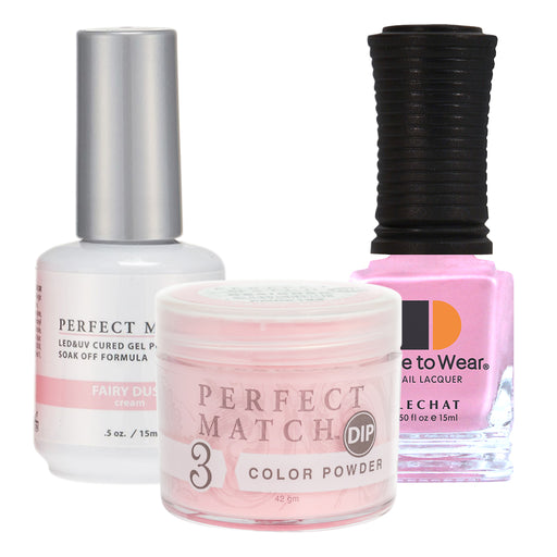 Perfect Match 3in1 Dipping Powder + Gel Polish + Nail Lacquer, PMDP193, Fairy Dust KK1024