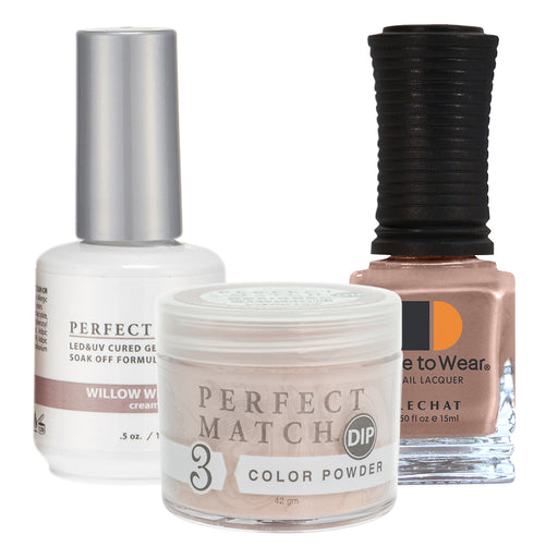 Perfect Match 3in1 Dipping Powder + Gel Polish + Nail Lacquer, PMDP195, Willow Whisper KK1024