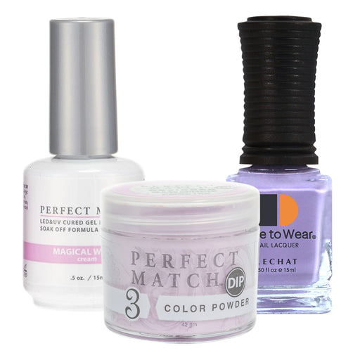 Perfect Match 3in1 Dipping Powder + Gel Polish + Nail Lacquer, PMDP198, Magical Wings KK1024
