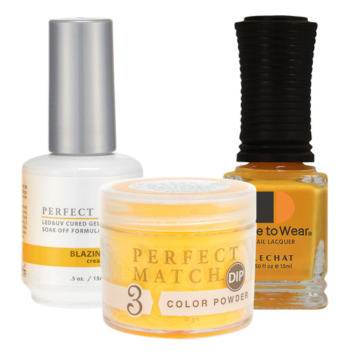 Perfect Match 3in1 Dipping Powder + Gel Polish + Nail Lacquer, PMDP201, Blazin' Sun KK1024