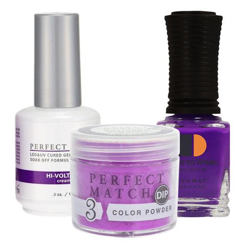 Perfect Match 3in1 Dipping Powder + Gel Polish + Nail Lacquer, PMDP204, Hi-Voltage  KK1024