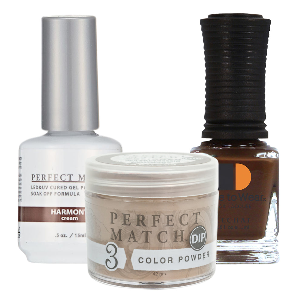 Perfect Match 3in1 Dipping Powder + Gel Polish + Nail Lacquer, PMDP206, Harmony KK1024