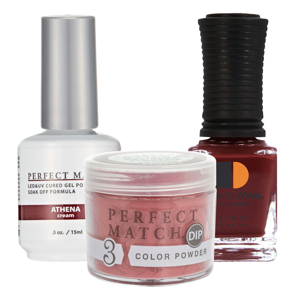 Perfect Match 3in1 Dipping Powder + Gel Polish + Nail Lacquer, PMDP207, Athena KK1024