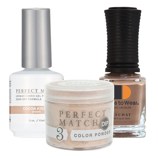 Perfect Match 3in1 Dipping Powder + Gel Polish + Nail Lacquer, PMDP216, Cocoa Kises KK1024