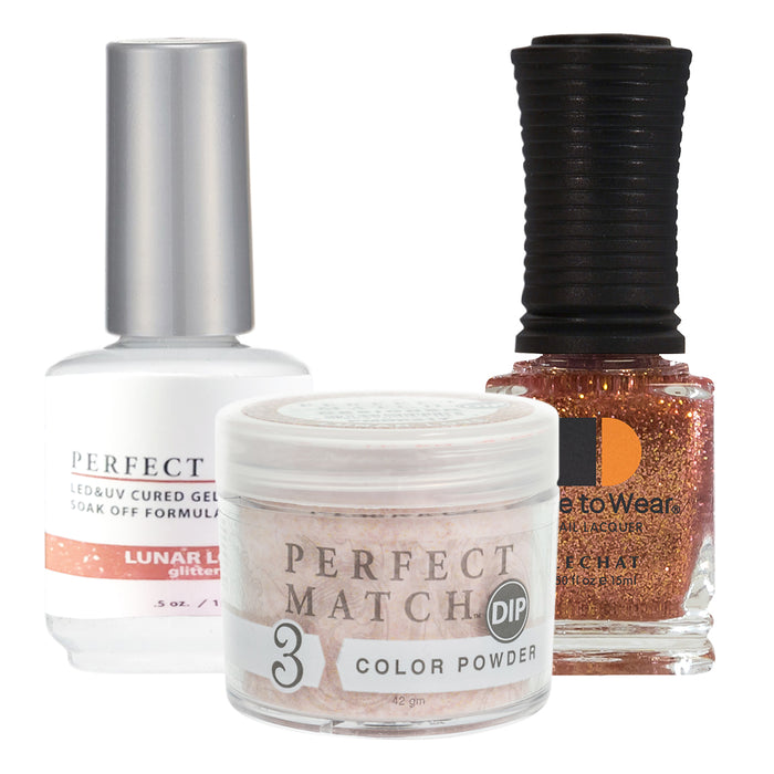 Perfect Match 3in1 Dipping Powder + Gel Polish + Nail Lacquer, PMDP217, Lunar Love KK1024