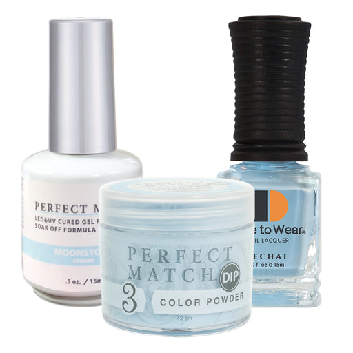 Perfect Match 3in1 Dipping Powder + Gel Polish + Nail Lacquer, PMDP221, Moonstone KK1024
