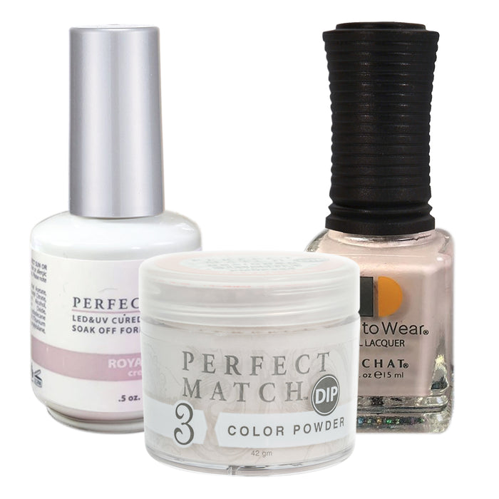 Perfect Match 3in1 Dipping Powder + Gel Polish + Nail Lacquer, PMDP224, Royal Tea KK1024