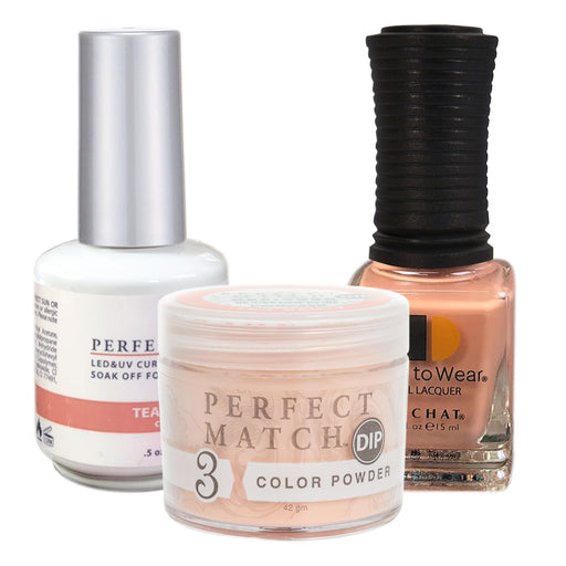 Perfect Match 3in1 Dipping Powder + Gel Polish + Nail Lacquer, PMDP225, Tea Party KK1024