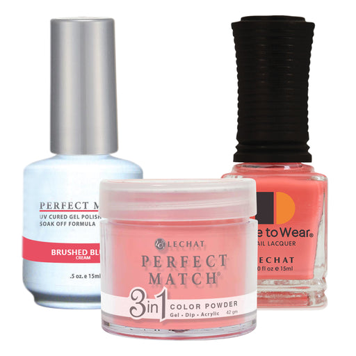 Perfect Match 3in1 Dipping Powder + Gel Polish + Nail Lacquer, PMDP237, Brushed Blush OK1203VD