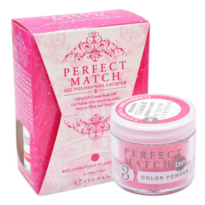 Perfect Match 3in1 Dipping Powder + Gel Polish + Nail Lacquer, PMDP253, Colorful Moments Collection, Flamboyant Flamingo OK0620VD